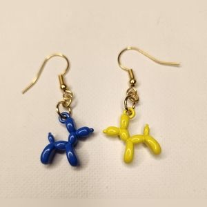 Balloon Dog fish hook earrings